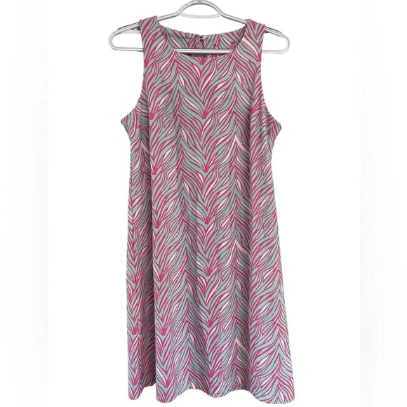 Lilly Pulitzer sleeveless pink and teal dress size medium - Picture 2 of 7
